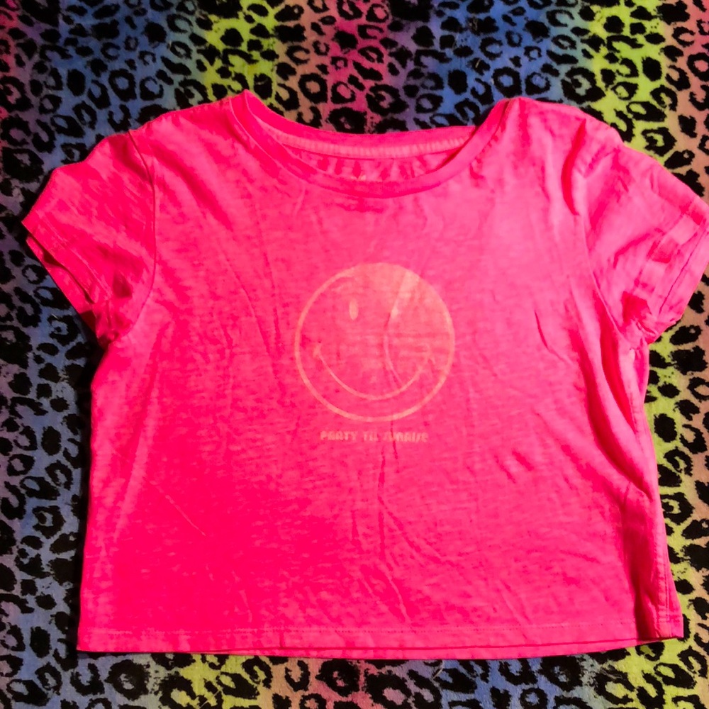 Aerie pink smiley top